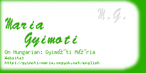 maria gyimoti business card